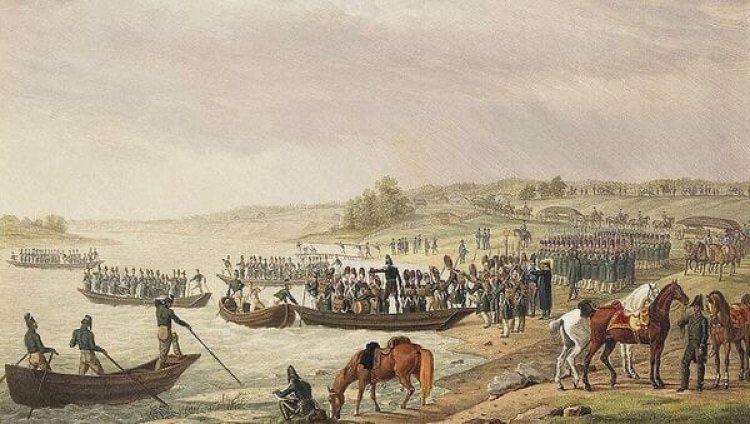 12 июня 1812 года французский Император Наполеон с огромной армией перешел реку Неман и пошел боевыми порядками на Москву.